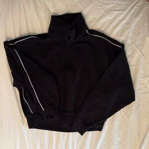 Athleta Forever Fleece 1/2 Zip Crop Sweatshirt